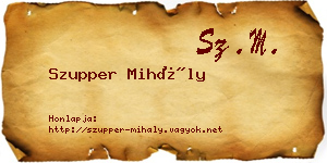 Szupper Mihály névjegykártya