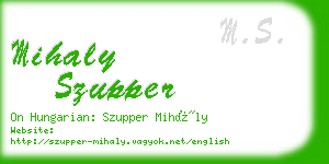 mihaly szupper business card